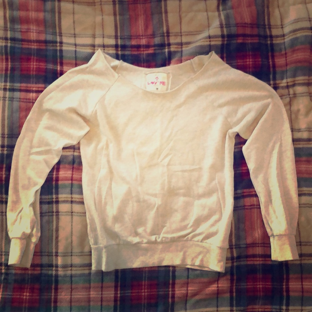 Grey LOV ME sweatshirt size medium